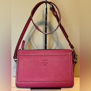 DOONEY & BOURKE Fuchsia Pink Pebbled Leather Crossbody/Shoulder Bag EUC …